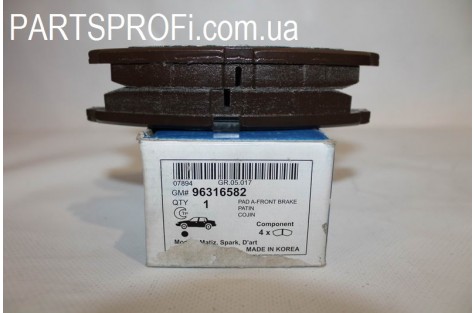 Колодки торм. Передние Ланос 1.5 \ Нексия 8кл \ Сенс \ Мат GM