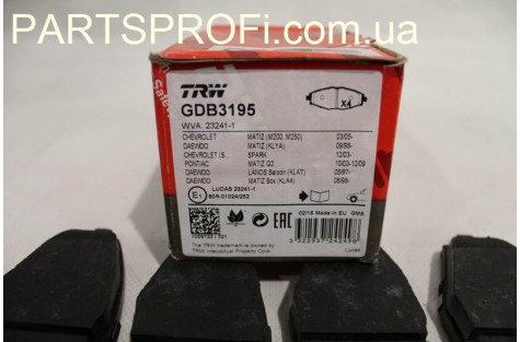 Колодки торм. Передние Ланос 1.5 \ Нексия 8кл \ Сенс \ Мат TRW